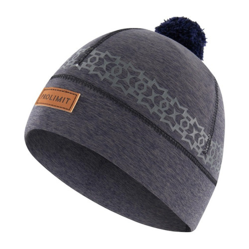 Гидрошапка PROLIMIT NEOPRENE BEANIE POM POM BLACK/GREY 2023